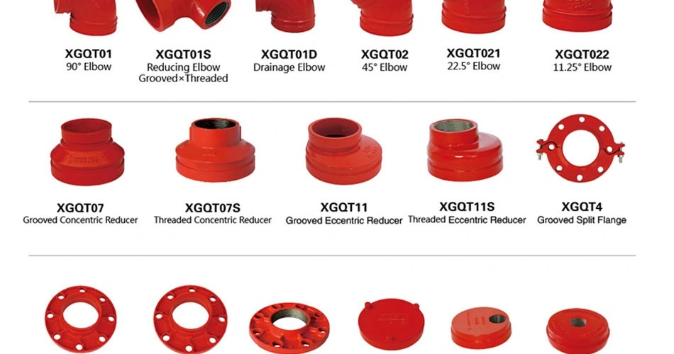 UL FM Ductile Iron Grooved Fire Fighting Pipe Fitting