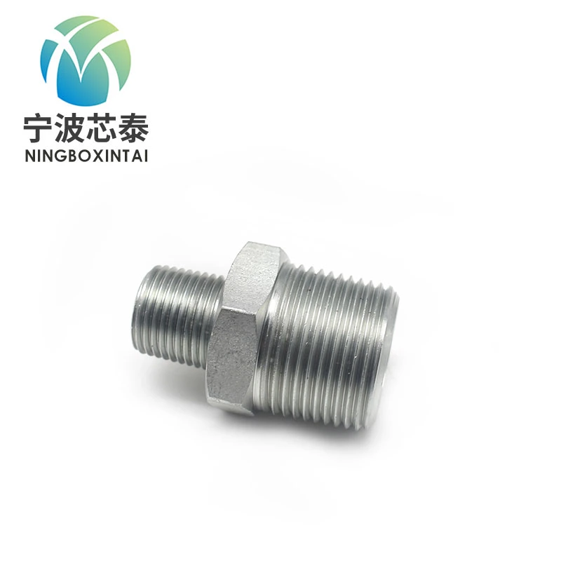 Gas Malleable Iron Pipe Fitting Hexagon Nipple Pressure Washer Adapter 3/8 to M22 Stainless Steel Fitting