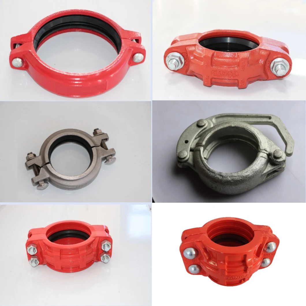 China Supplier Ductile Iron Grooved Steel Pipe Fittings Rigid Coupling