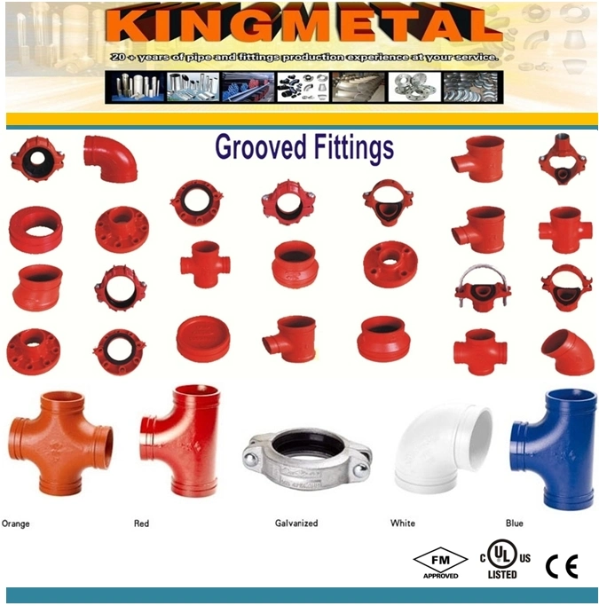 Fire Fighting Ductile Iron Pipe Fittings FM Approved UL List Grooved Fittings