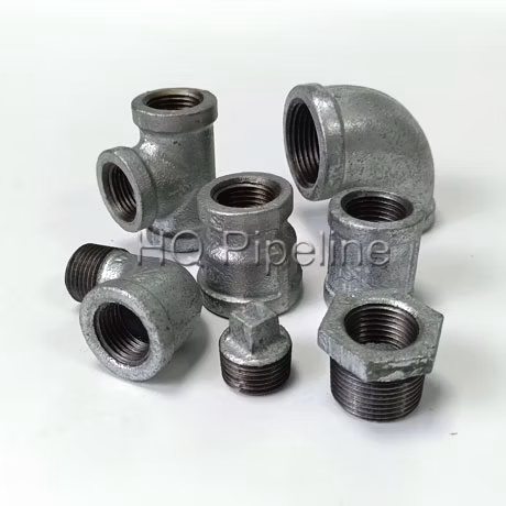 Galvanized Banded Plain Malleable Iron Pipe Fittings